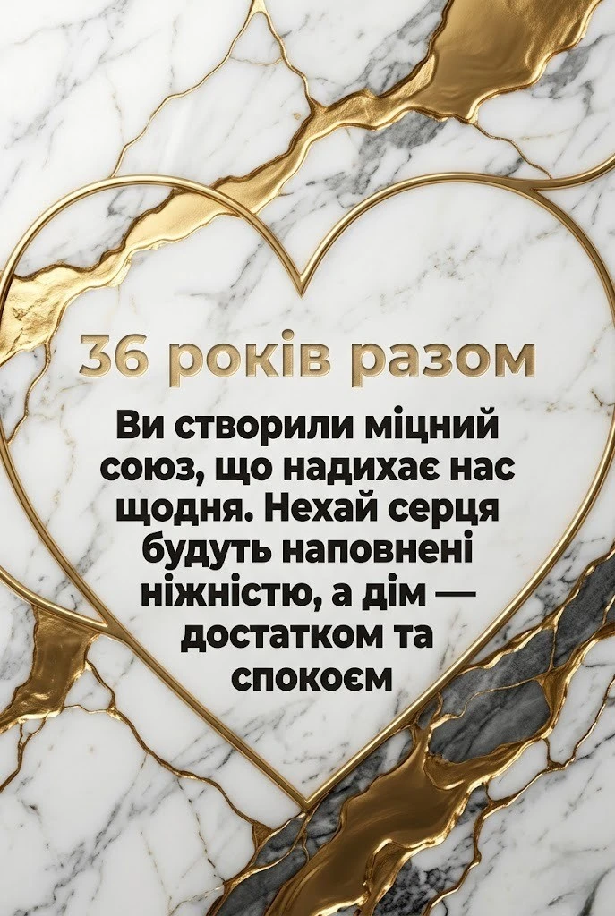 36 років разом: як красиво привітати батьків з агатовою річницею