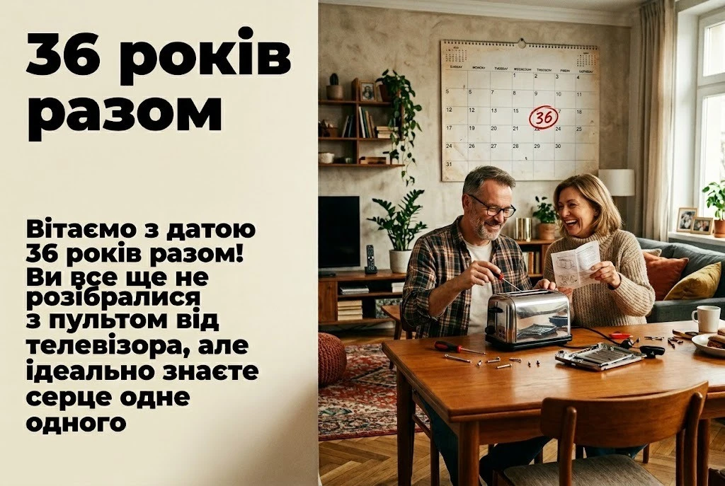 36 років разом: як красиво привітати батьків з агатовою річницею