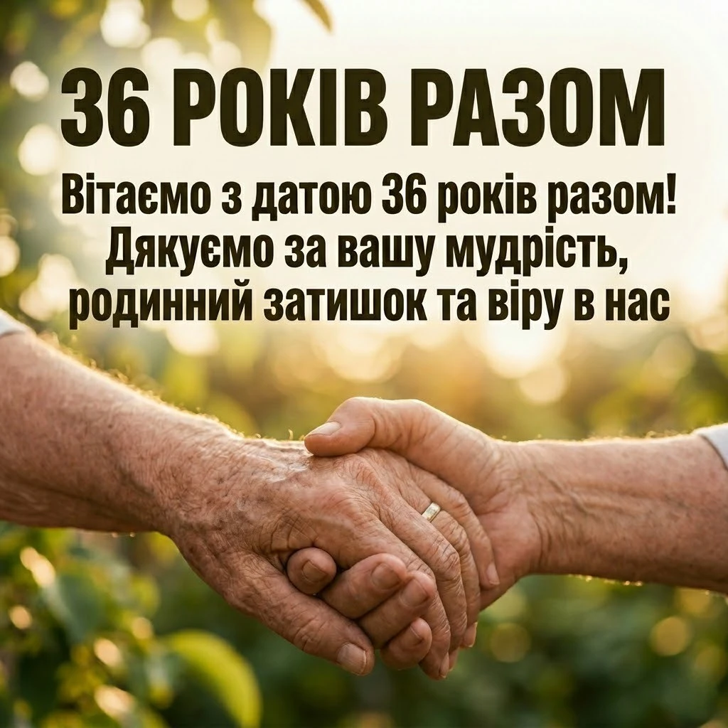 36 років разом: як красиво привітати батьків з агатовою річницею