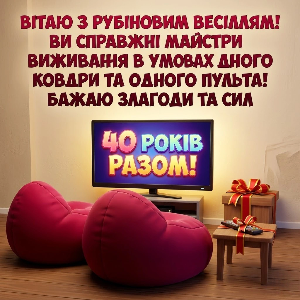 Рубінове весілля: найкращі вітання з 40-ю річницею шлюбу