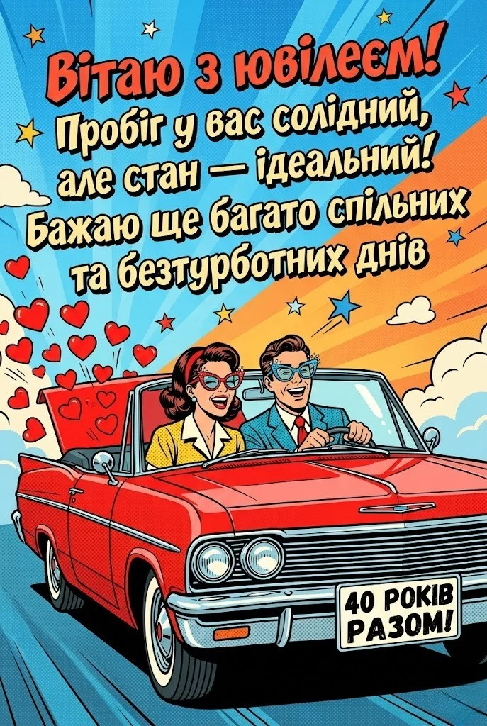 Рубінове весілля: найкращі вітання з 40-ю річницею шлюбу