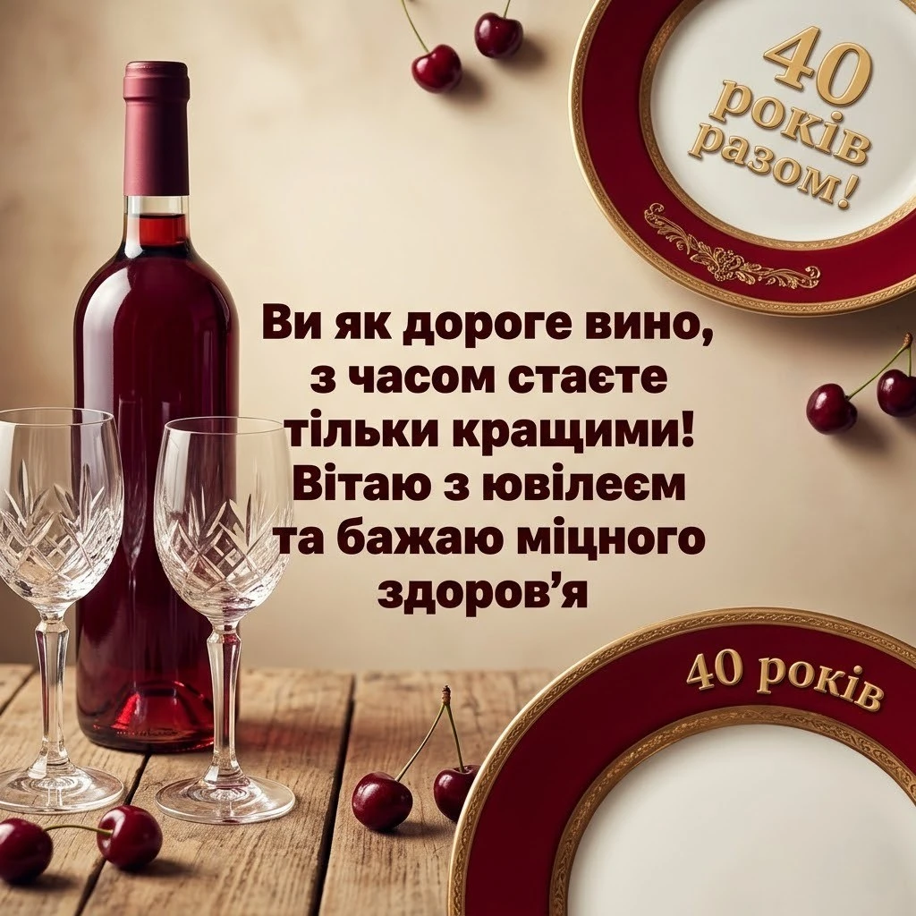 Рубінове весілля: найкращі вітання з 40-ю річницею шлюбу