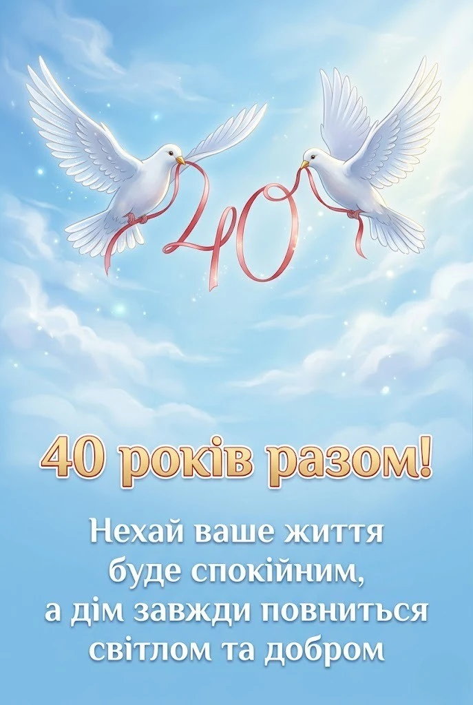 Рубінове весілля: найкращі вітання з 40-ю річницею шлюбу