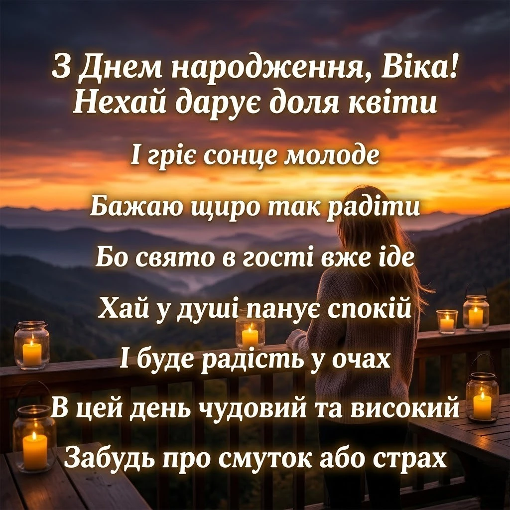 Привітання для Віки з днем народження: від офіційних до найтепліших слів