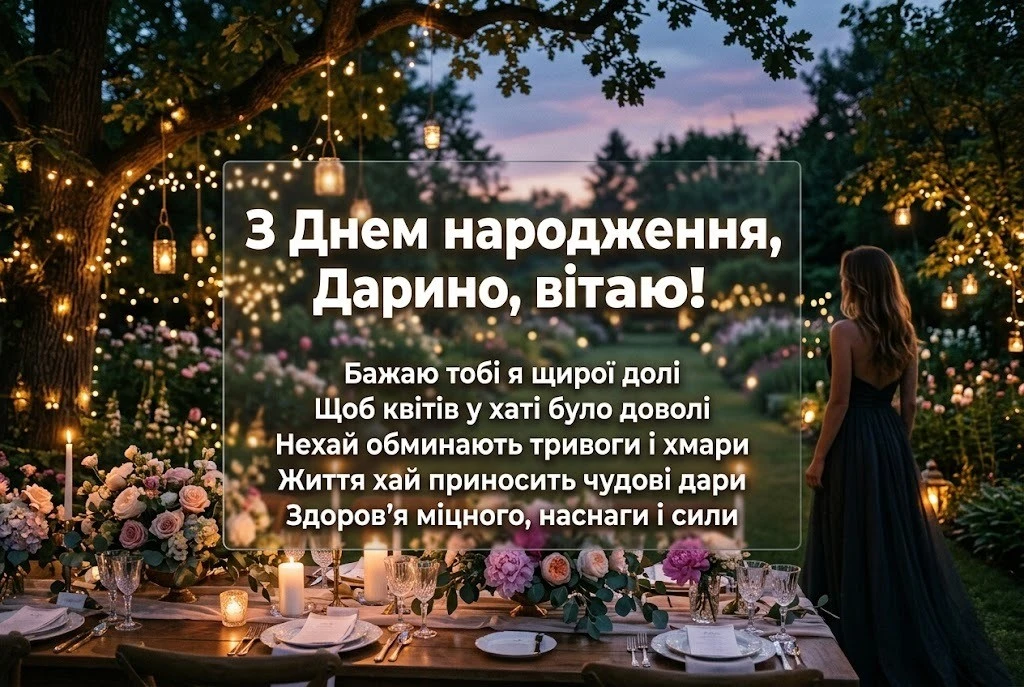 Красиві слова та професійні побажання для Дарини