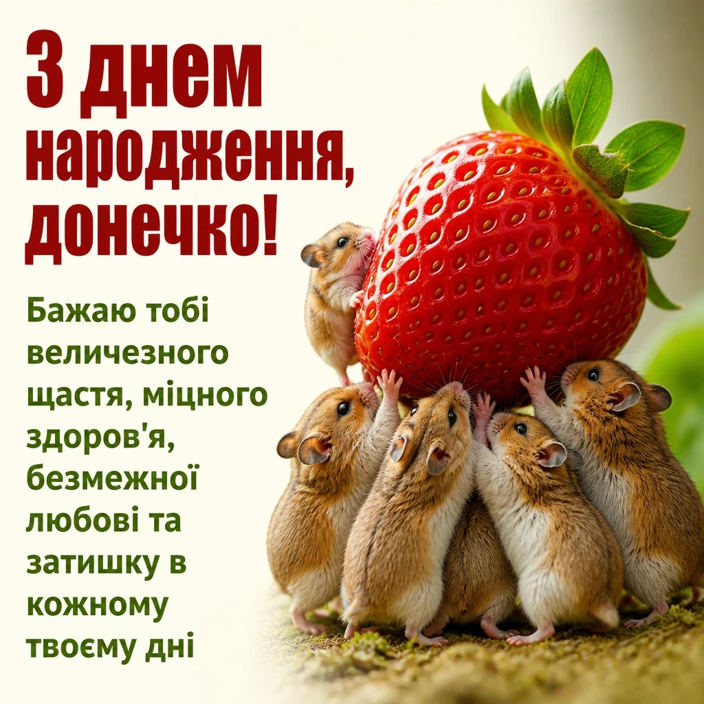 люба донечка з днем народження донечко