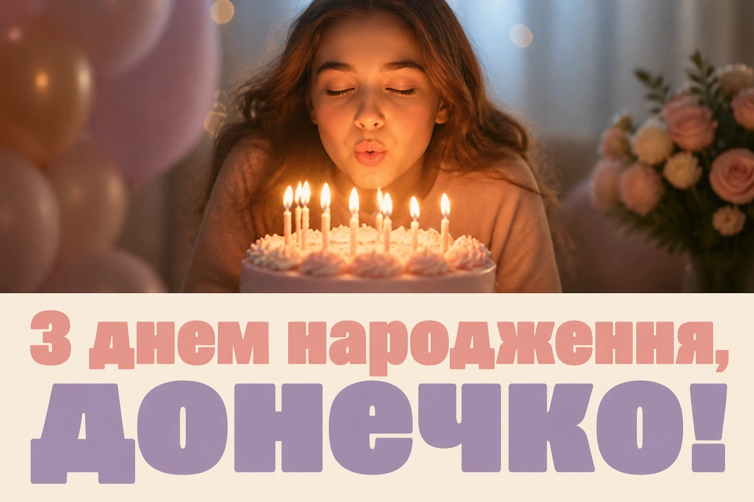 люба донечка з днем народження донечко