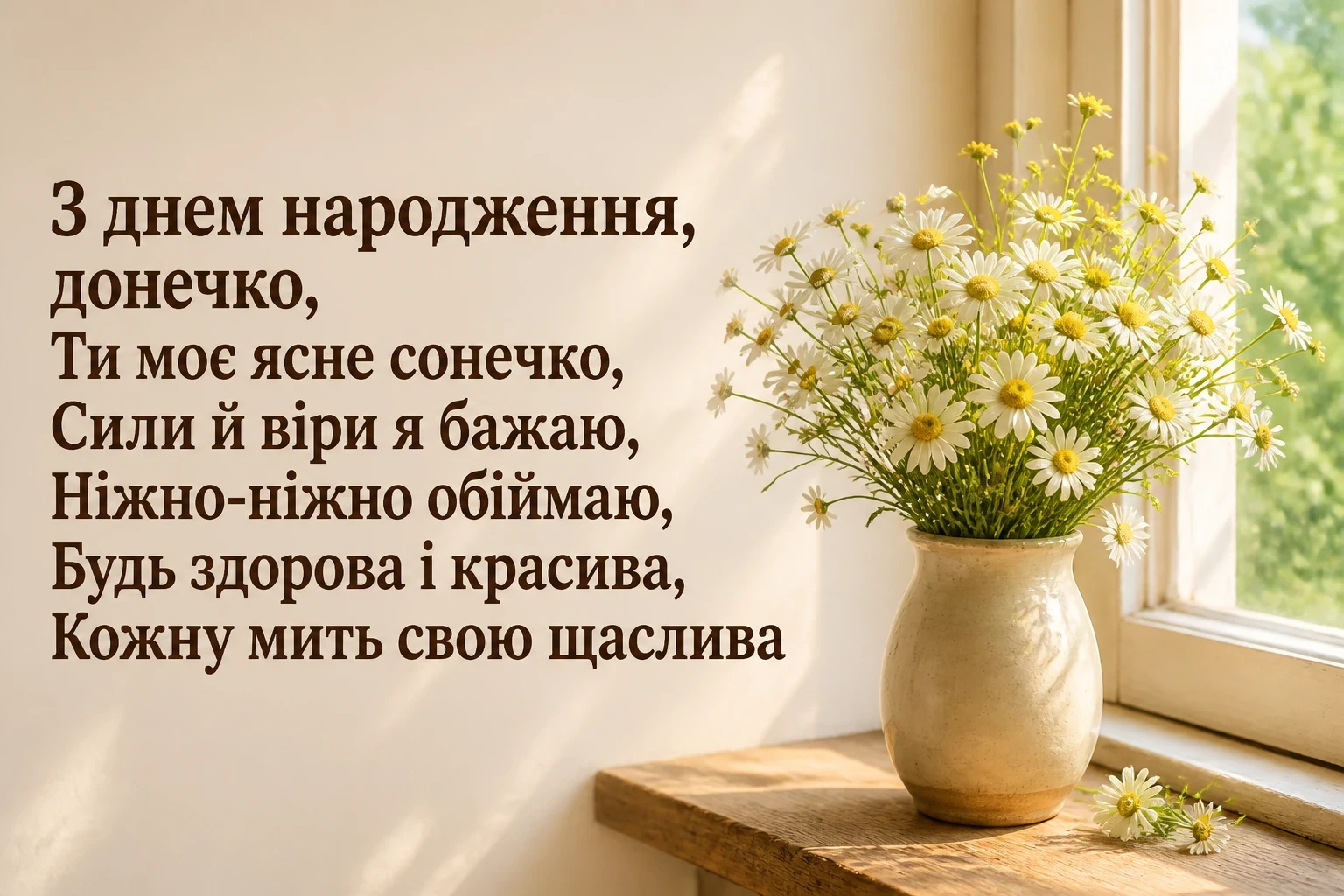 люба донечка з днем народження донечко