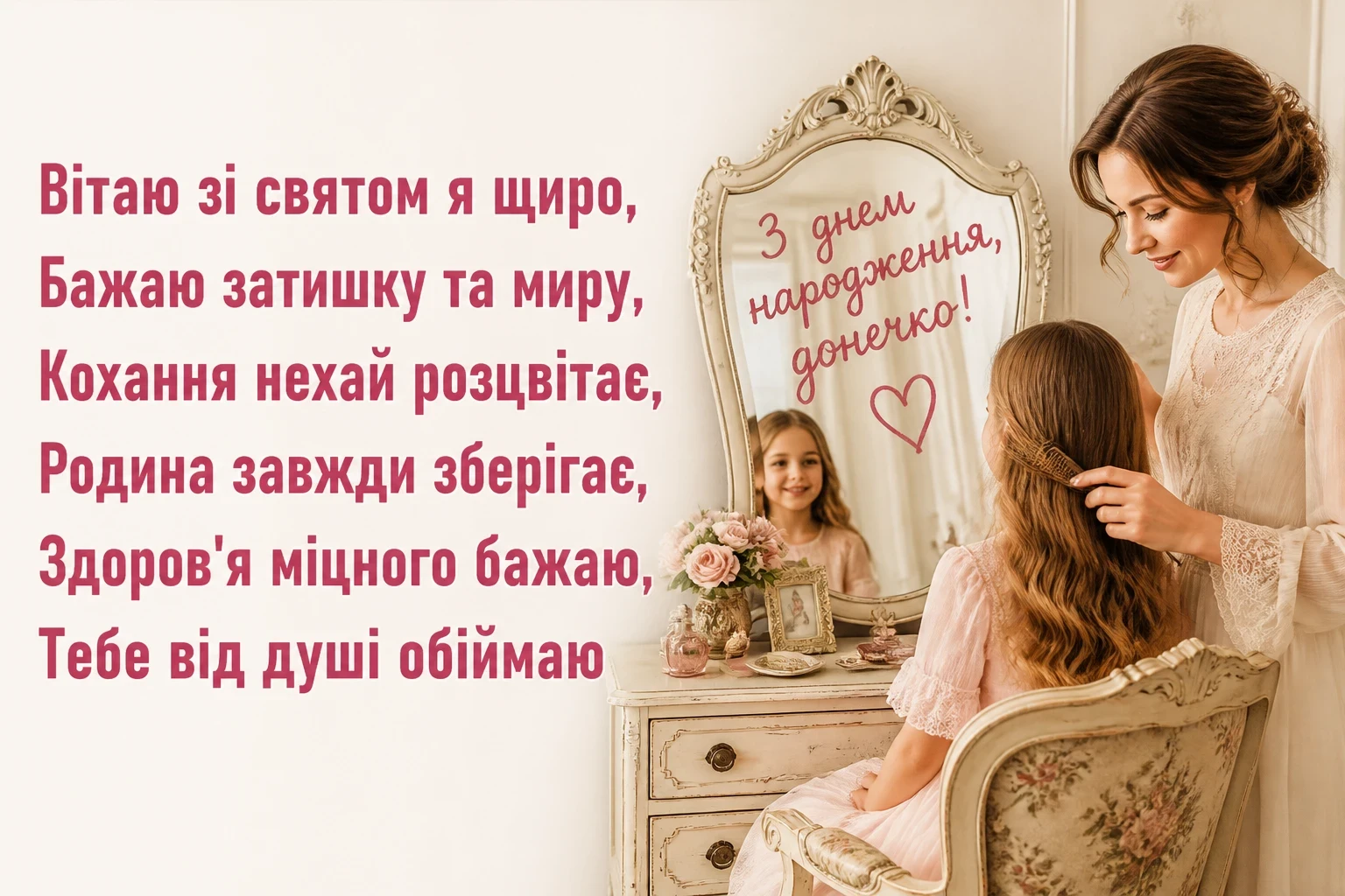 люба донечка з днем народження донечко