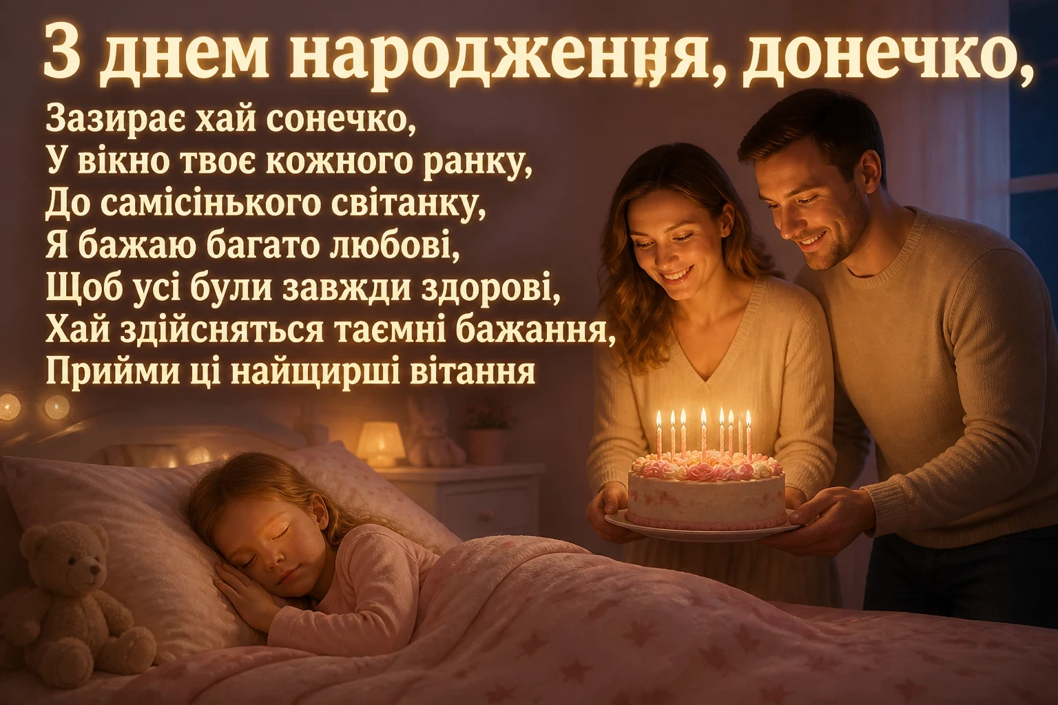 люба донечка з днем народження донечко