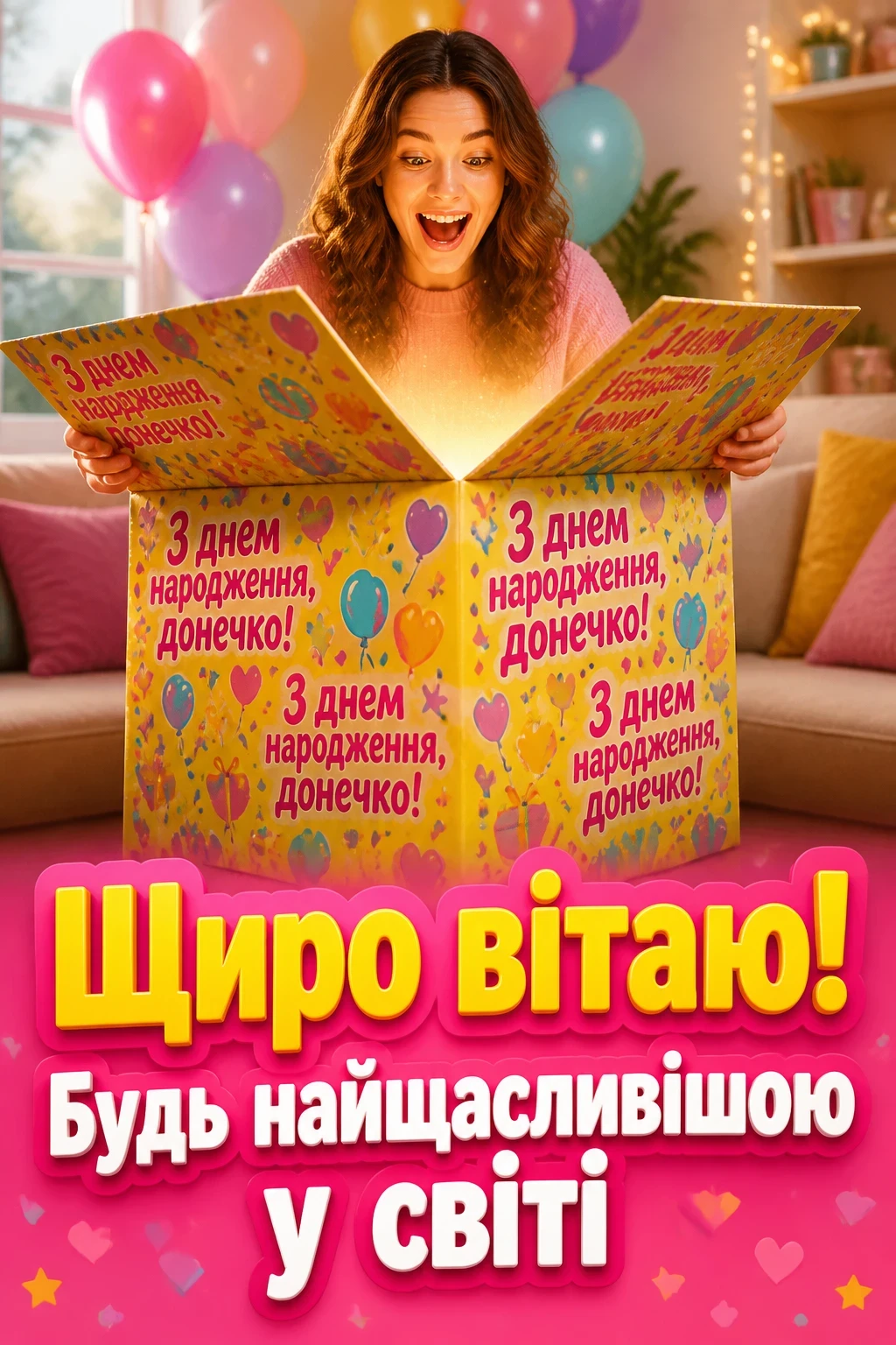 люба донечка з днем народження донечко