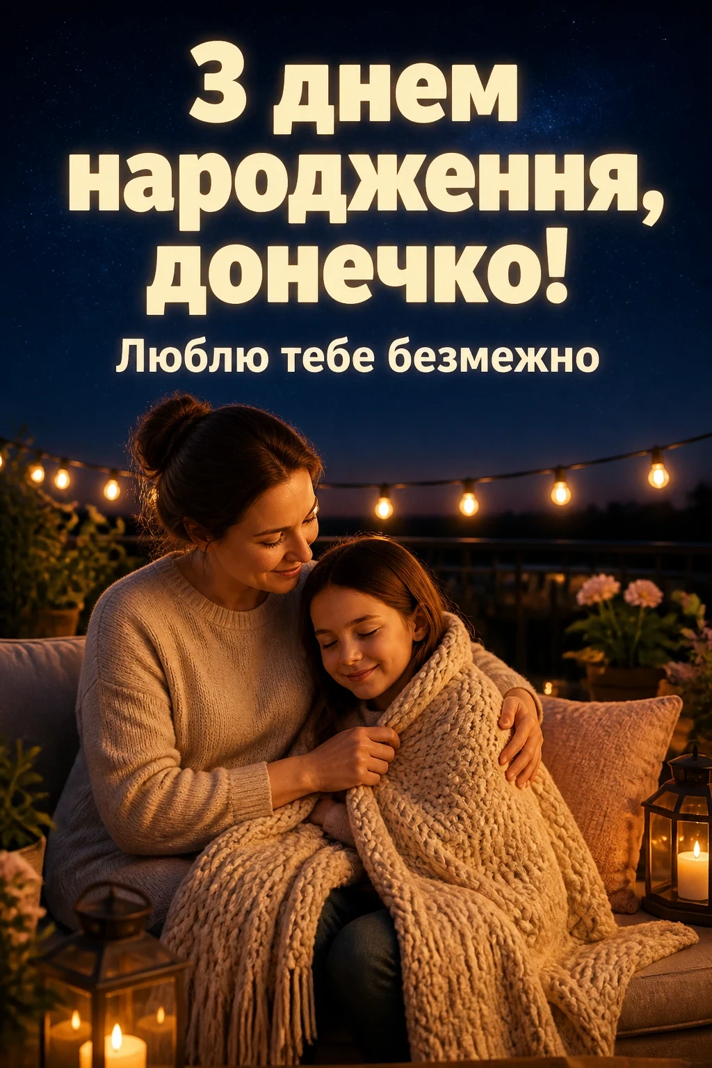 люба донечка з днем народження донечко