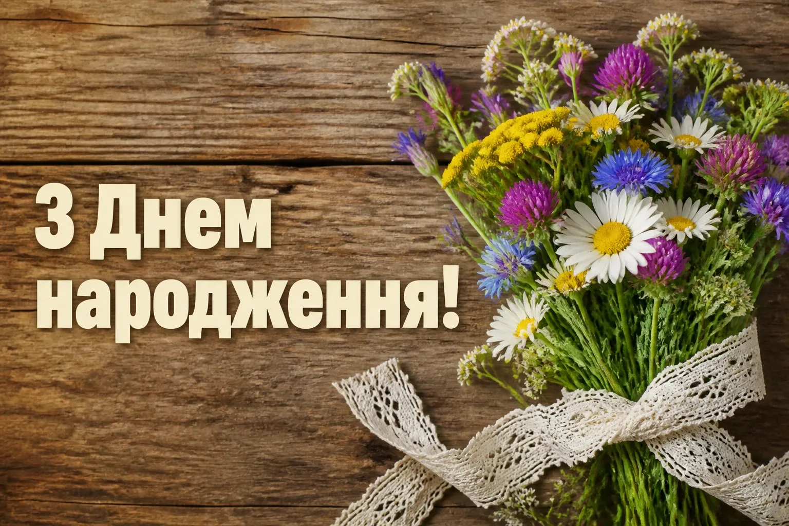 привітання з днем народження своїми словами жінці