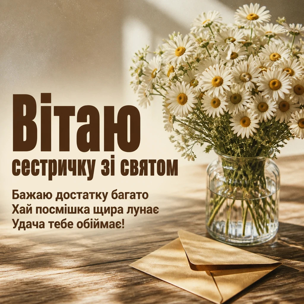 з днем народження сестрі