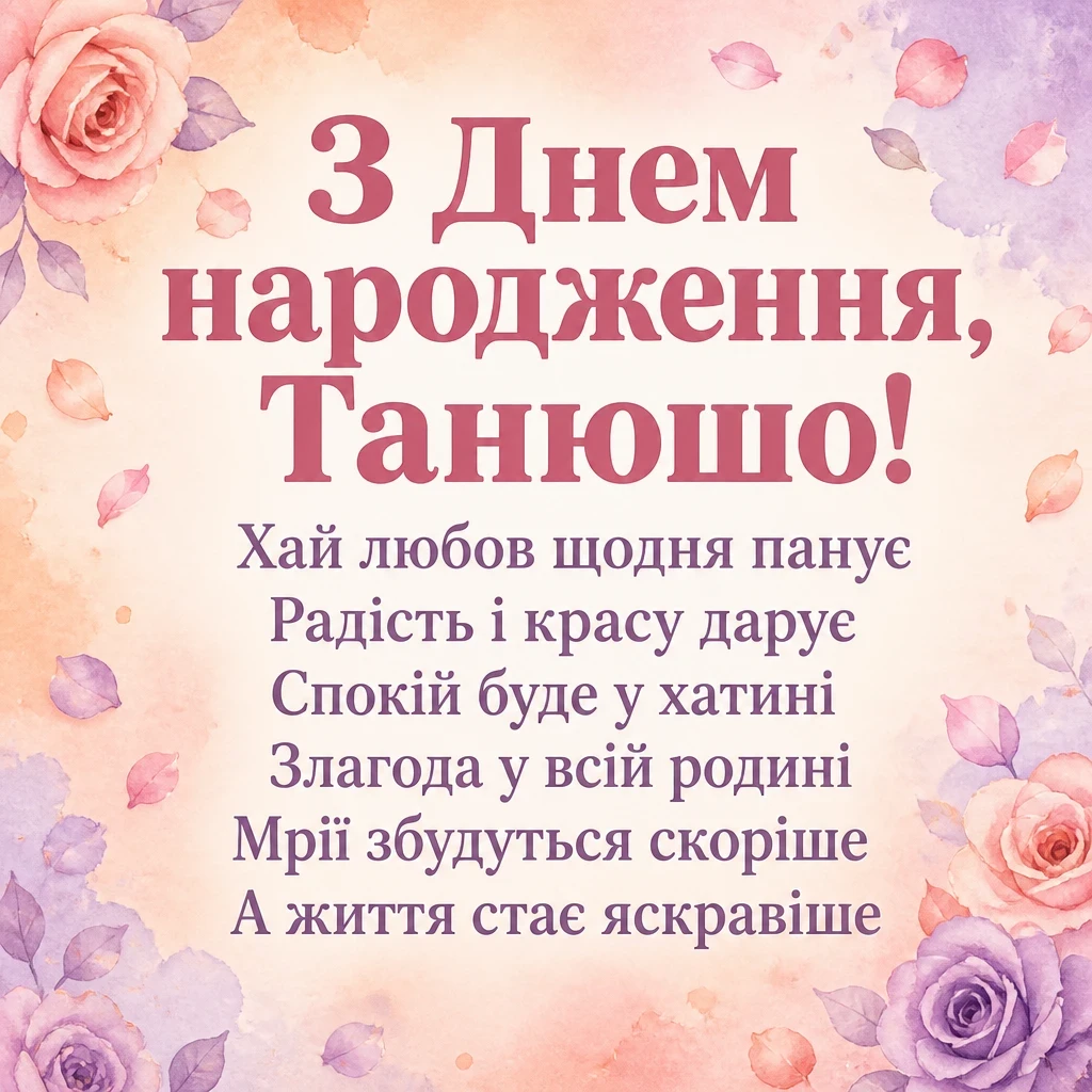 танюша з днем народження