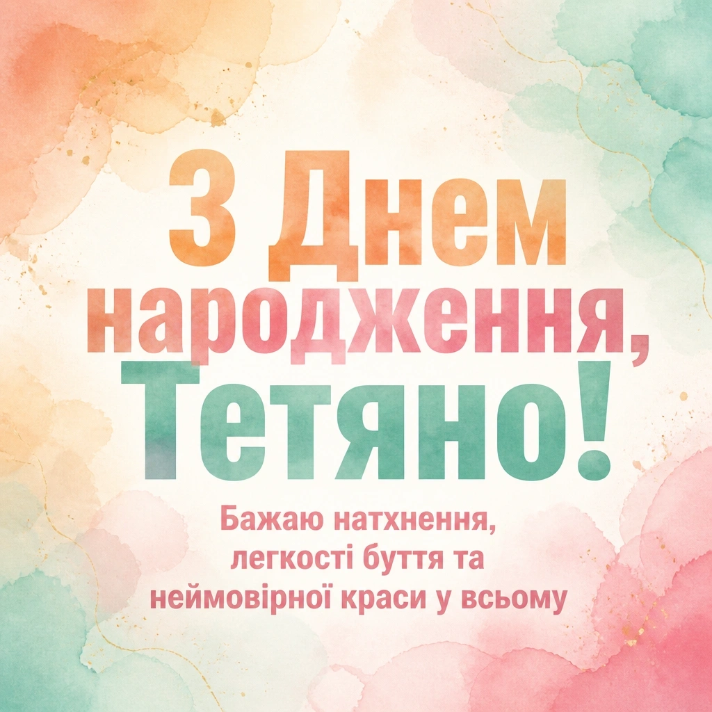 з днем народження тетяна