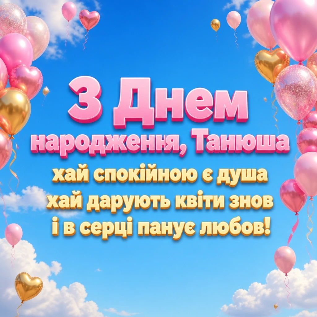 з днем народження танюша