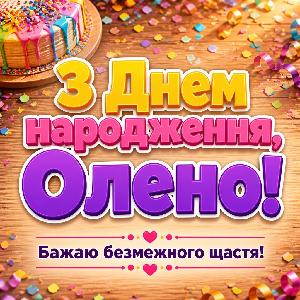 з днем народження олена
