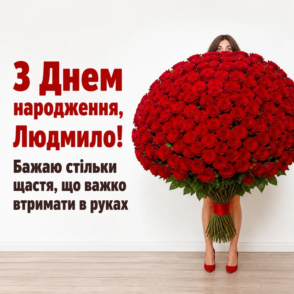 з днем народження людмила