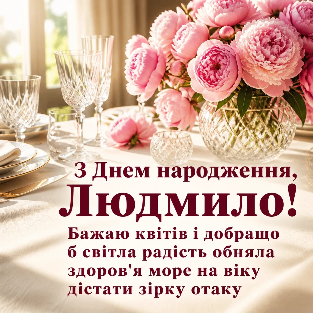 з днем народження людмила