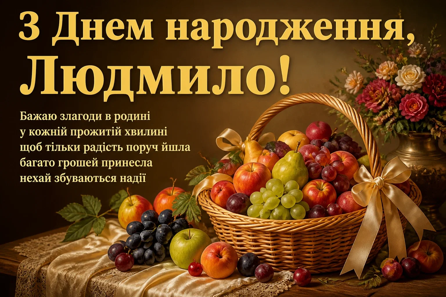 з днем народження людмила