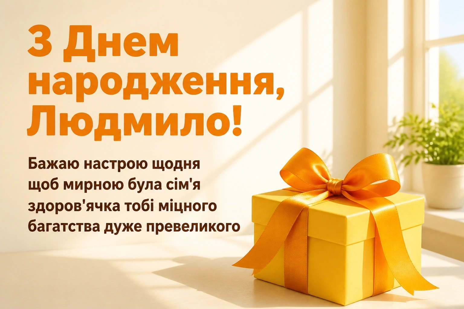 з днем народження людмила