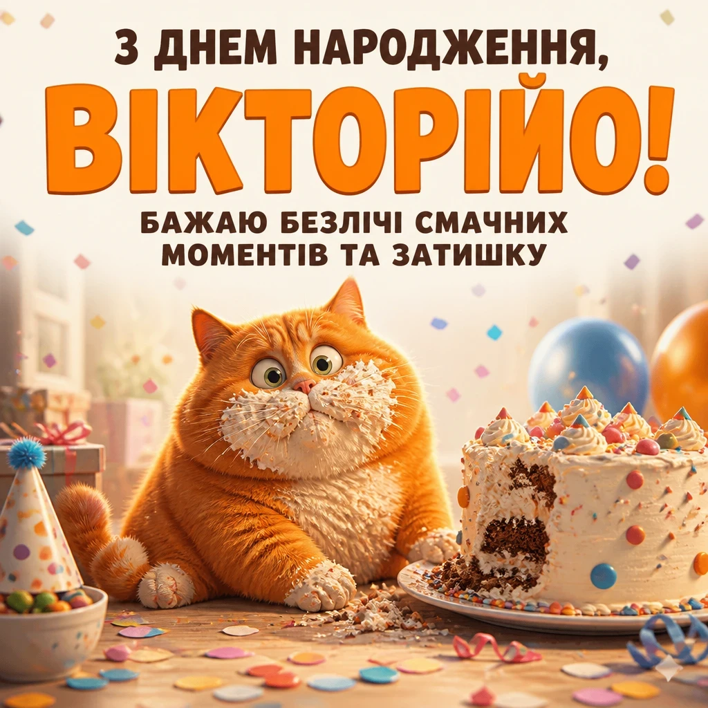 з днем народження вікторія