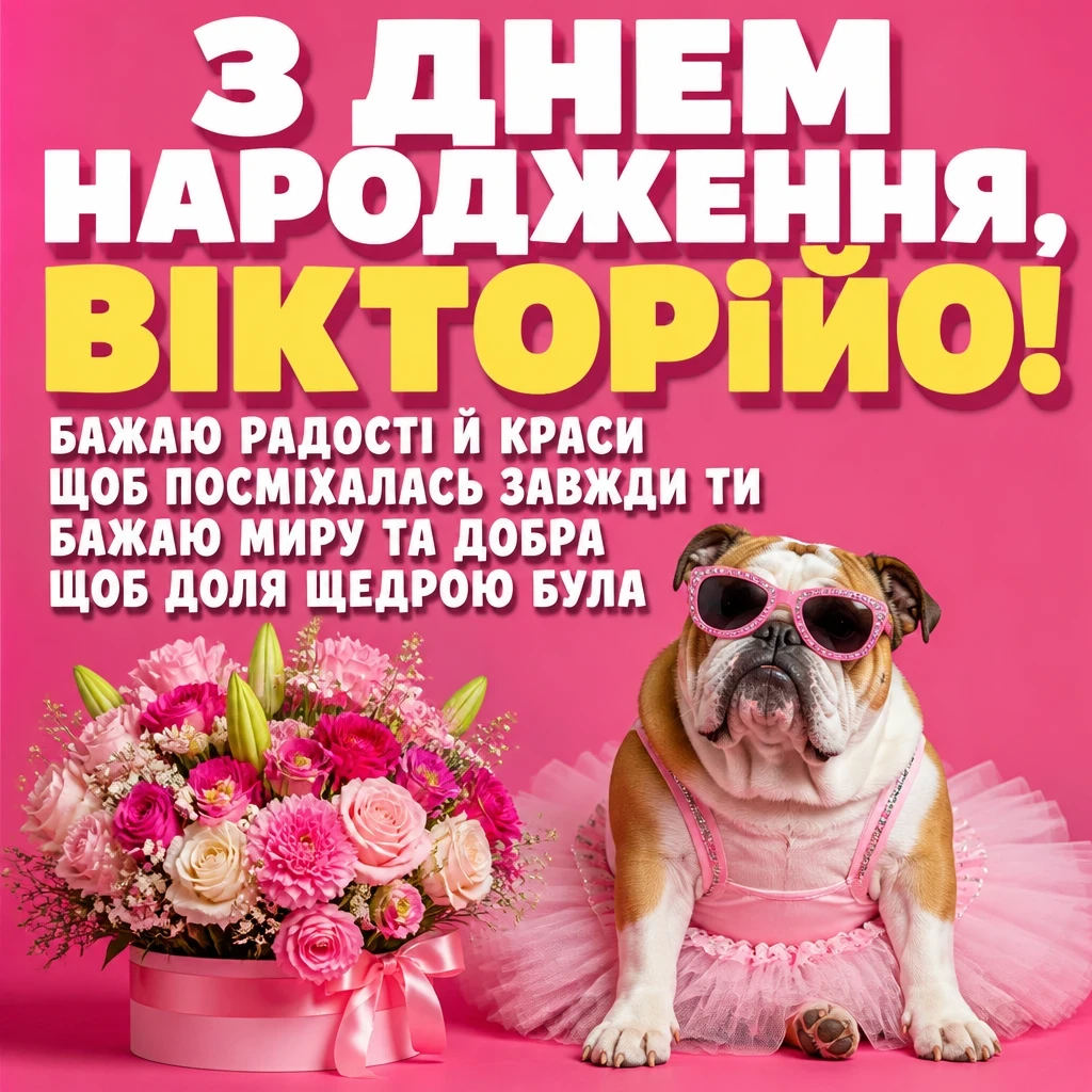 з днем народження вікторія