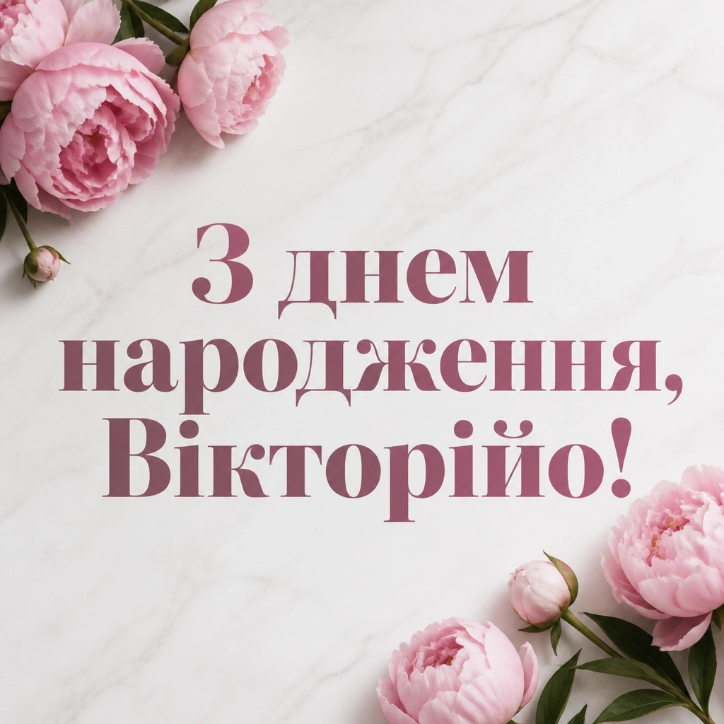з днем народження вікторія