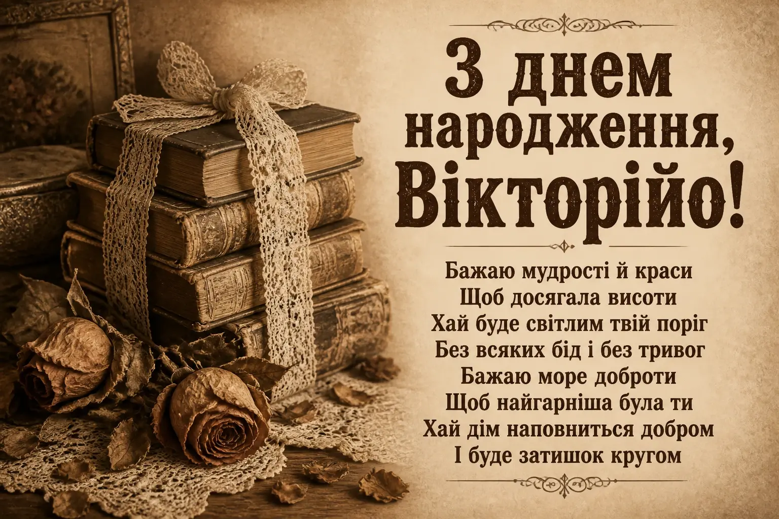 з днем народження вікторія