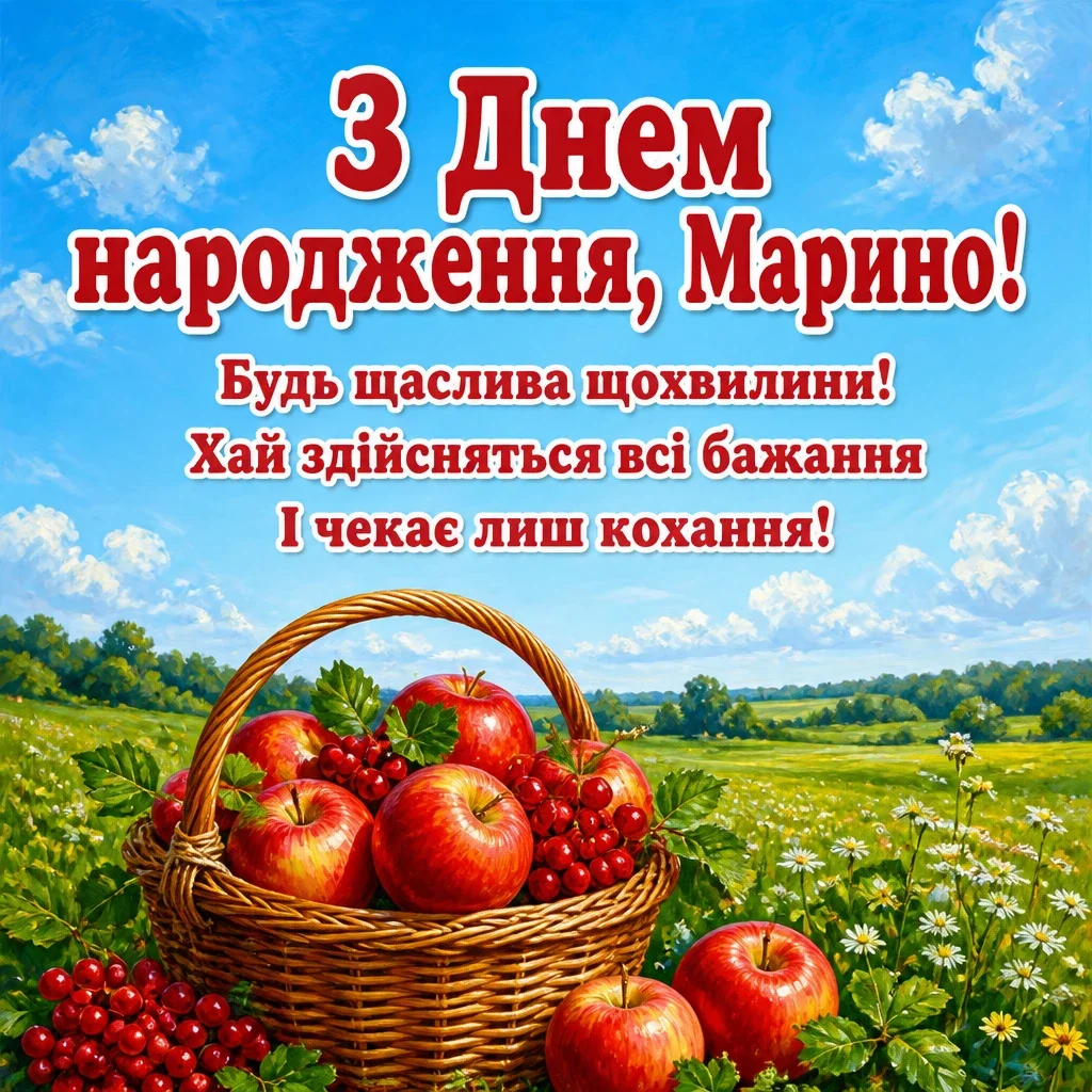 з днем народження марина