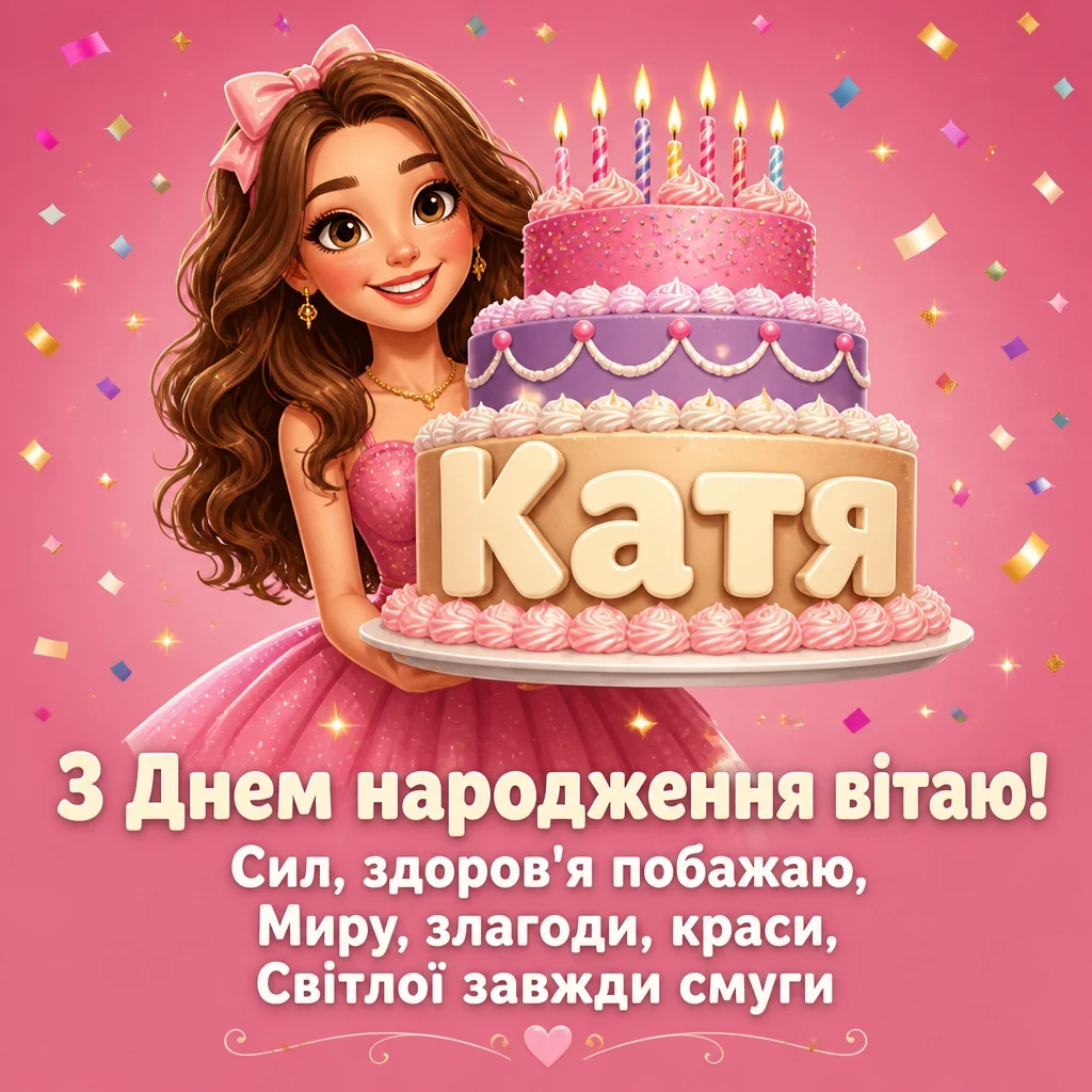з днем народження катя