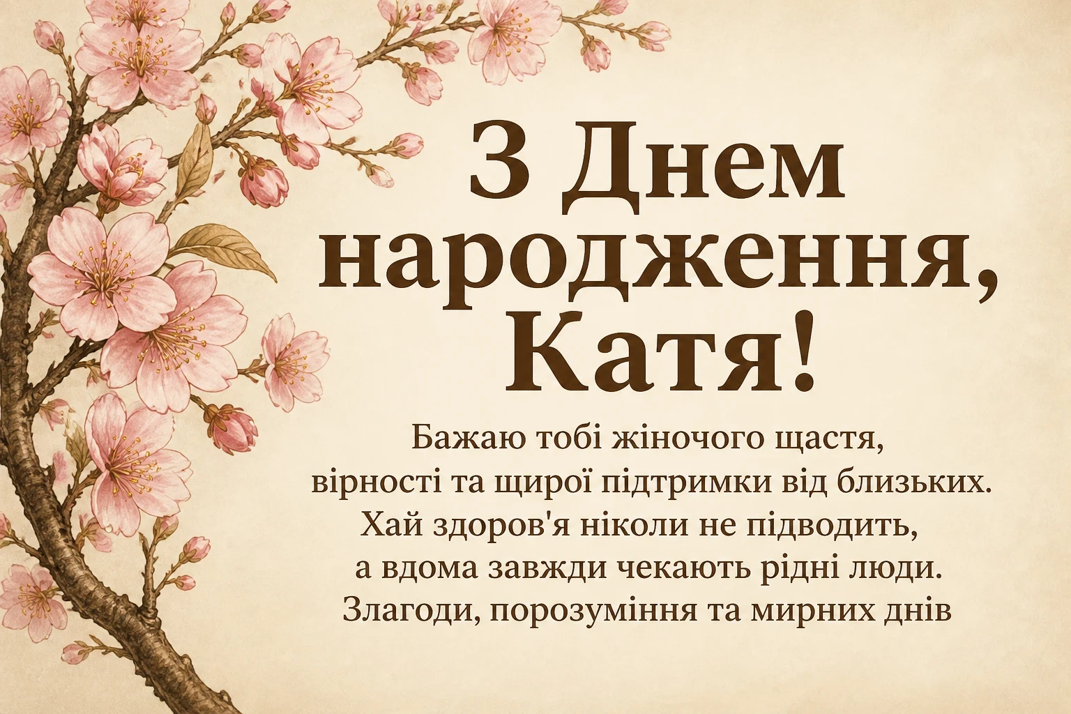 з днем народження катя