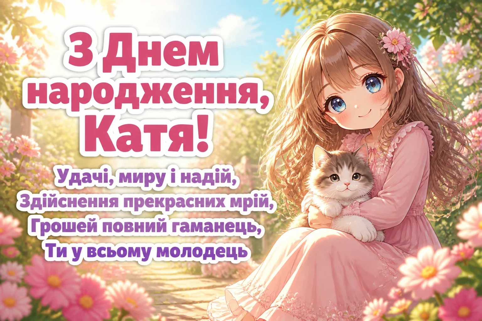 з днем народження катя