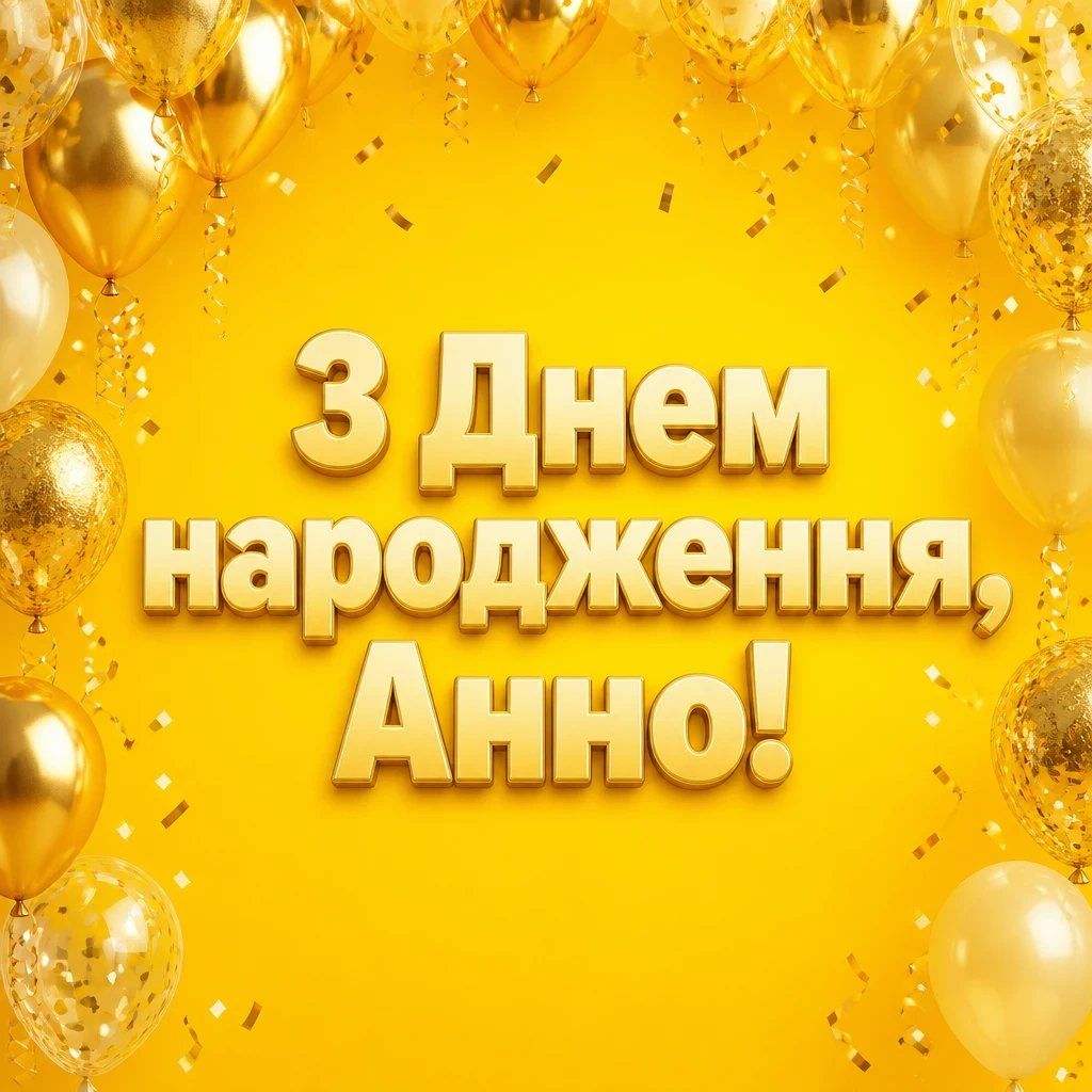 з днем народження анна
