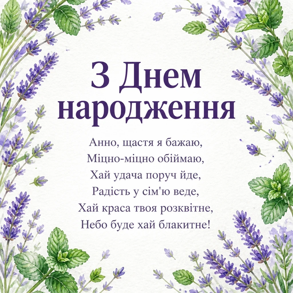 з днем народження анна