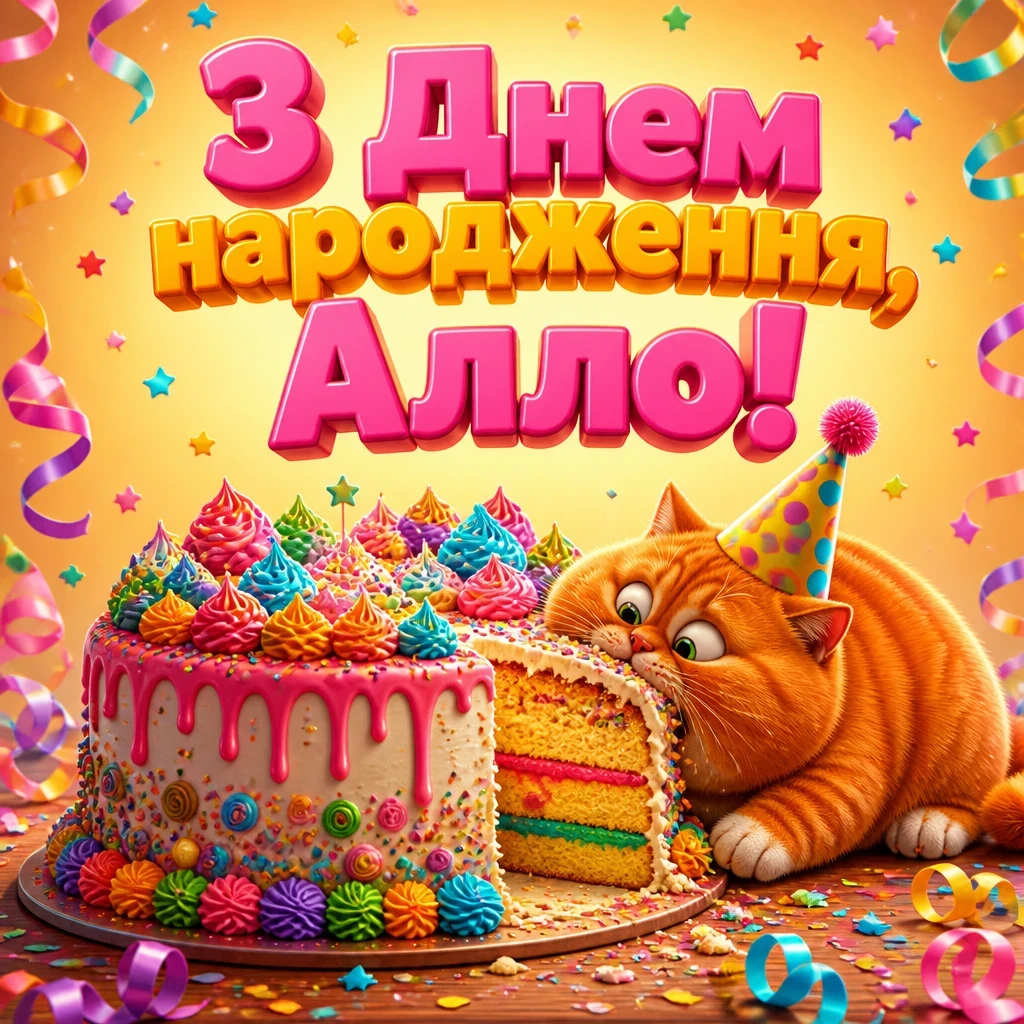 з днем народження алла