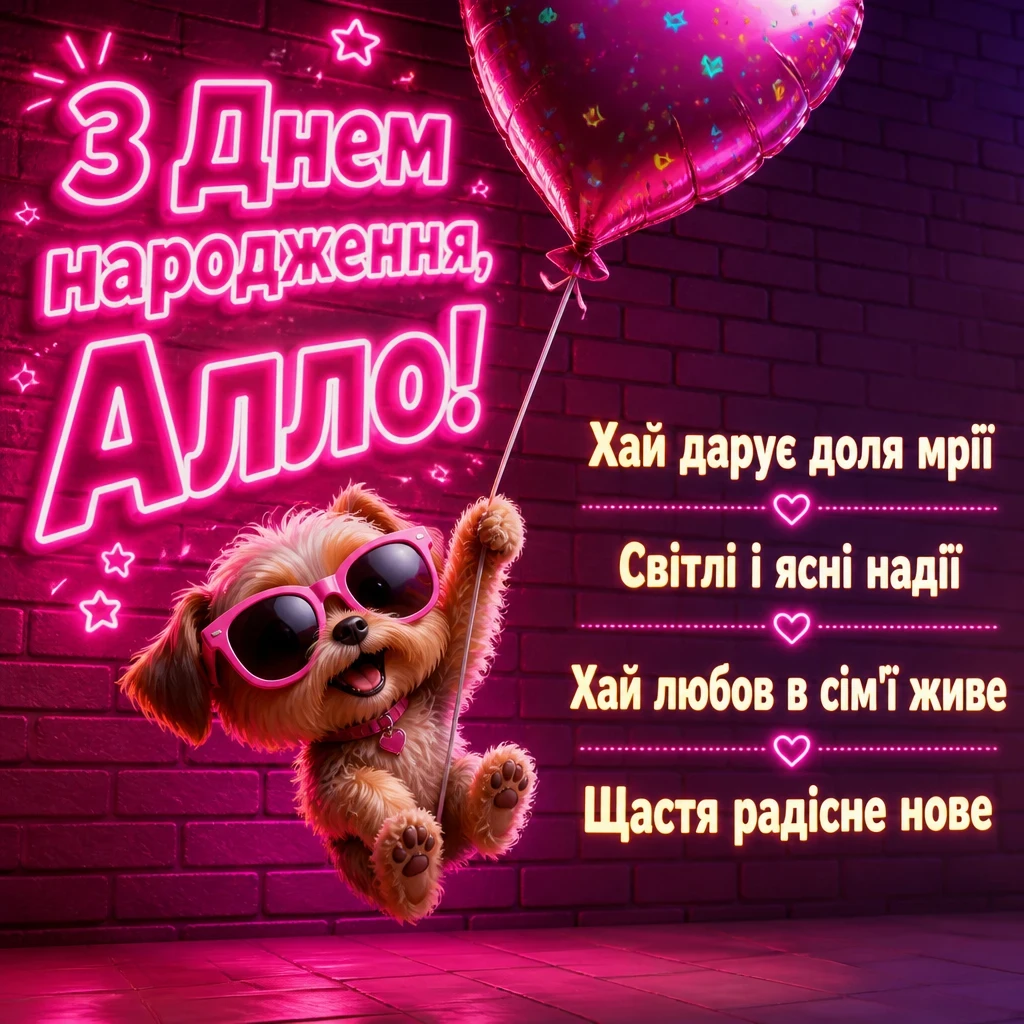 з днем народження алла