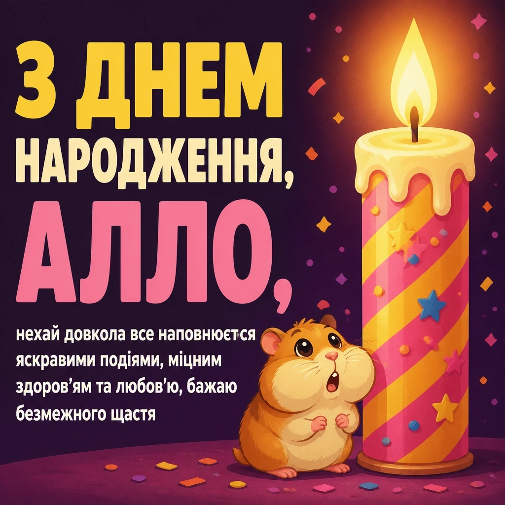 з днем народження алла
