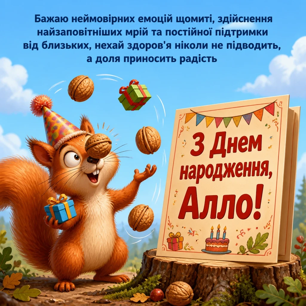 з днем народження алла