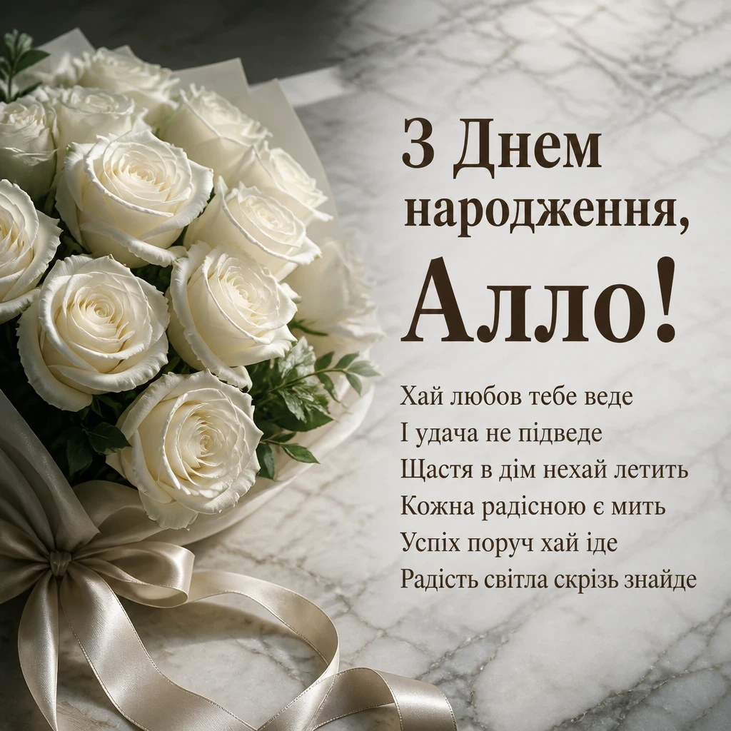 з днем народження алла