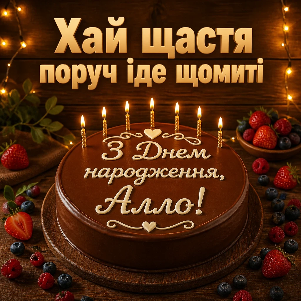 з днем народження алла