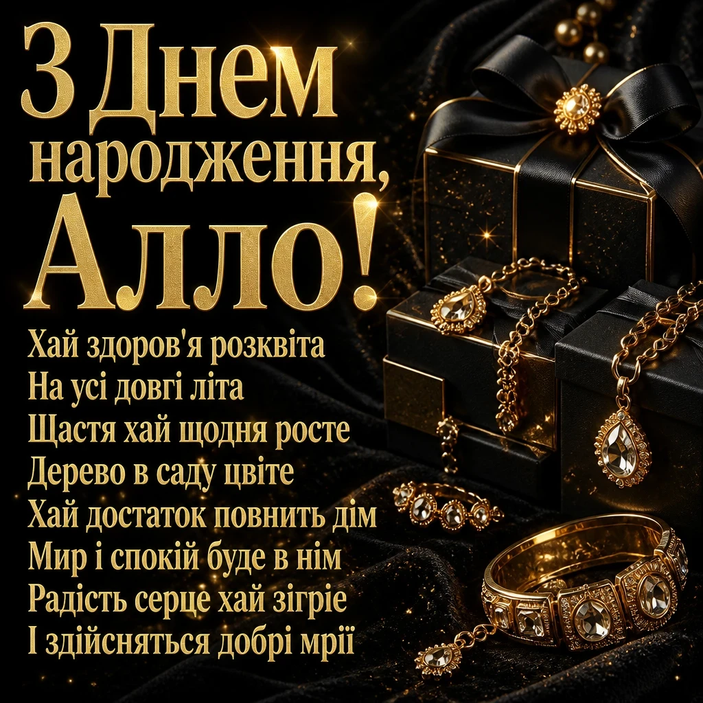 з днем народження алла