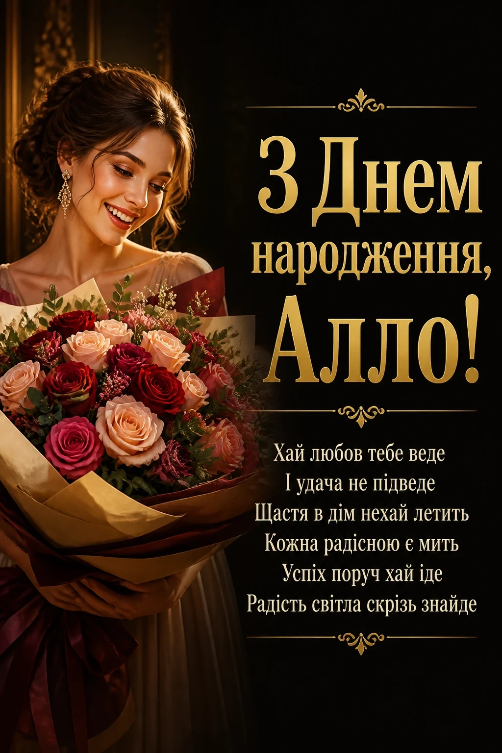 з днем народження алла