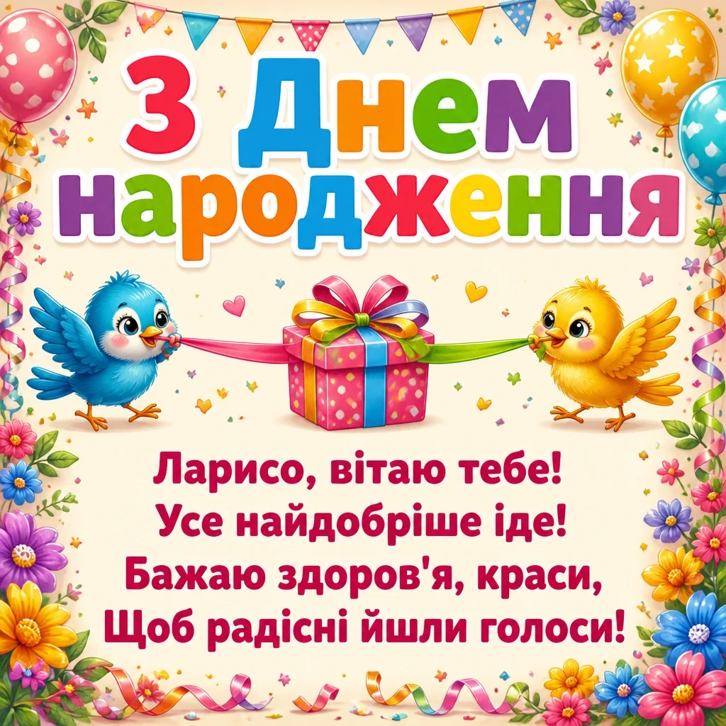 з днем народження лариса