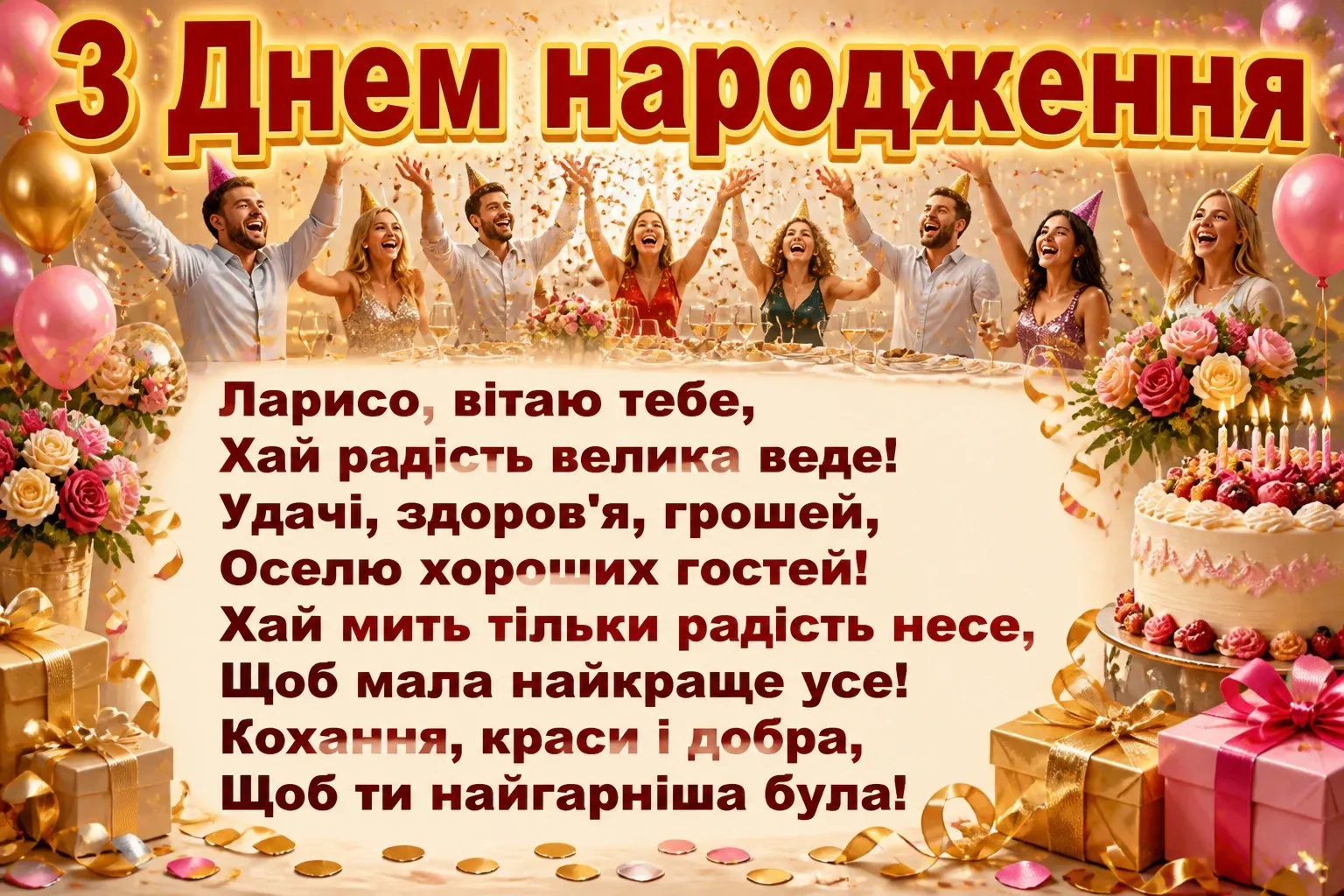 з днем народження лариса