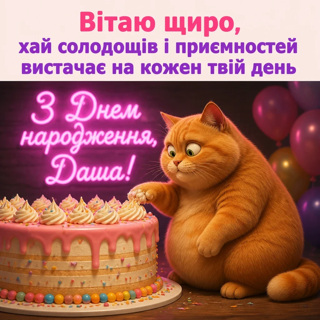 з днем народження даша