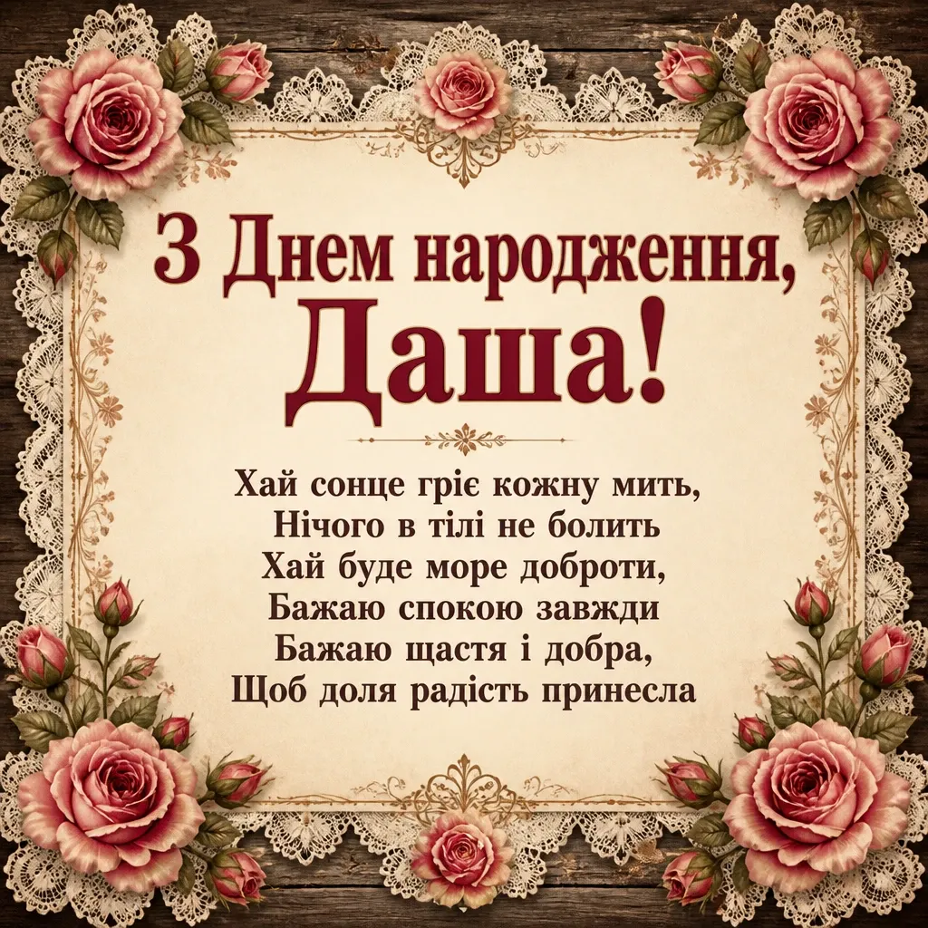 з днем народження даша