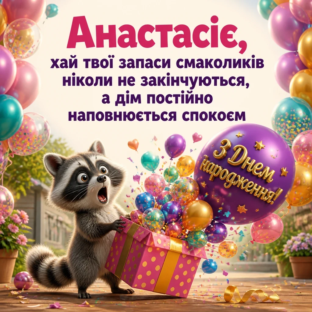 з днем народження анастасія