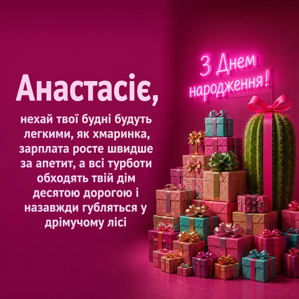 з днем народження анастасія